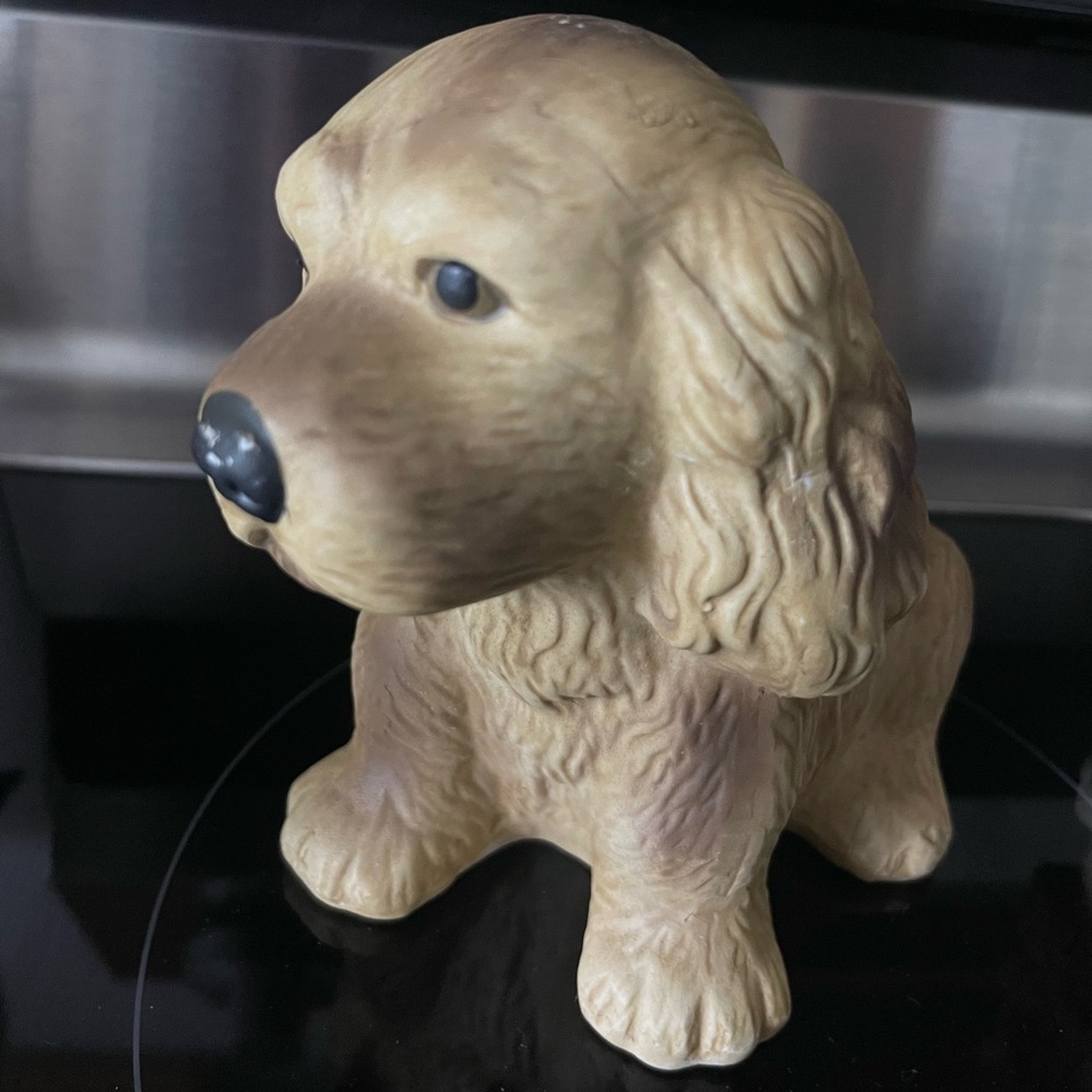 Vintage GEI 1997 Dog Figurine Shaggy Ceramic 4-3/4"